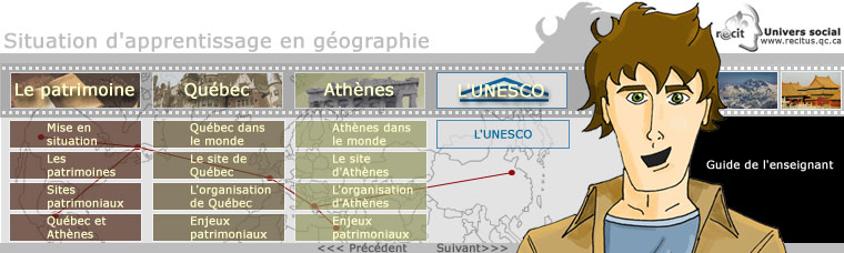 Situation d'apprentissage sur le patrimoine mondial,  partir de l'exemple des villes de Qubec et d'Athnes.