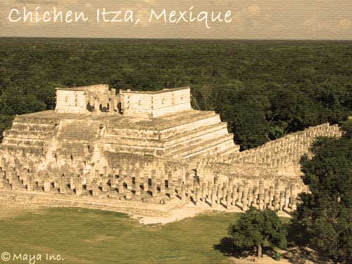 Carte postale de Chichen Itza, au Mexique